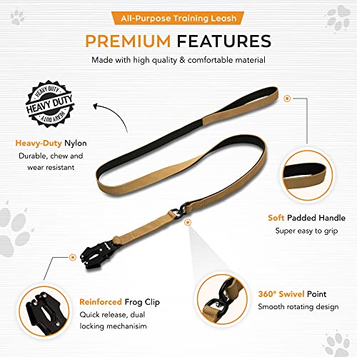 Tactical Dog Leash with Frog Clip